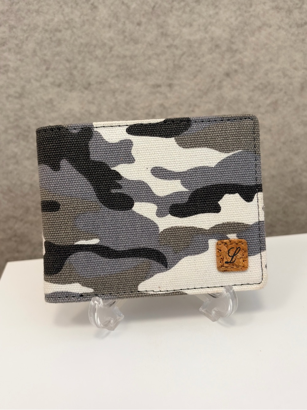 Lanyani Men’s Fabric Camo Bifold Wallet RFID Blocking